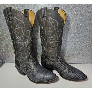 HONDO Sharkskin Exotic Vintage Gray Leather Cowboy Western Boots Men's 7E‎ (40)